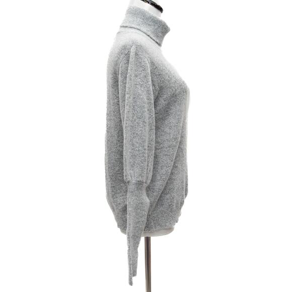 Revolve One Grey Day Gray Puff Sleeve Sweater Size Large - Picture 4 of 10